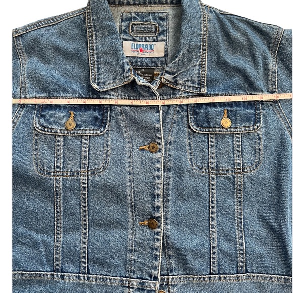 vintage raw jean jacket with button up front EL DORADO - Picture 7 of 8